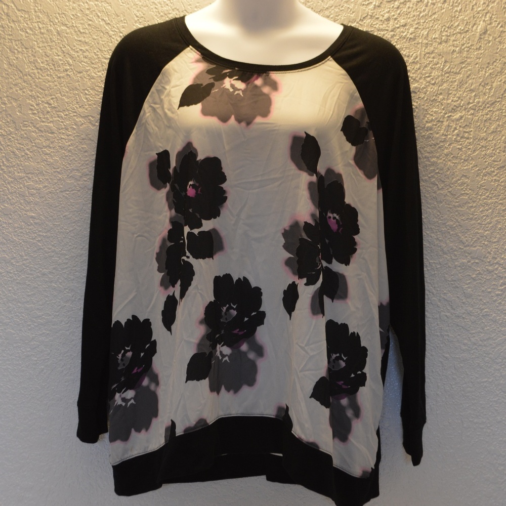 Lane Bryant Floral Top Long Sleeve 26/28